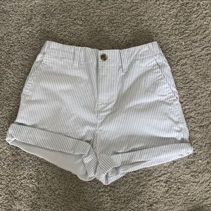 Old Navy- blue and white striped shorts
